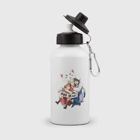 Бутылка спортивная с принтом Gintama Guys , металл | емкость — 500 мл, в комплекте две пластиковые крышки и карабин для крепления | Тематика изображения на принте: 