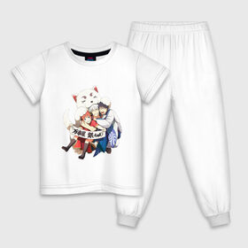 Детская пижама хлопок с принтом Gintama Guys , 100% хлопок |  брюки и футболка прямого кроя, без карманов, на брюках мягкая резинка на поясе и по низу штанин
 | Тематика изображения на принте: 
