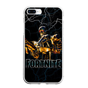 Чехол для iPhone 7Plus/8 Plus матовый с принтом Fortnite T-800 , Силикон | Область печати: задняя сторона чехла, без боковых панелей | 