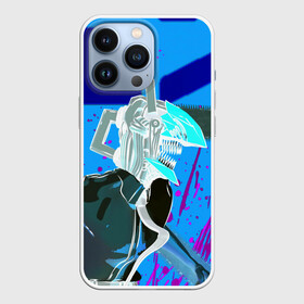 Чехол для iPhone 13 Pro с принтом Человек Бензопила на голубом фоне ,  |  | anime | chainsaw man | denji | makima | manga | power | аниме | бим | денджи | дьявол бесконечности | кишибэ | летучая мышь | манга | пауэр | хаякава аки | химено | человек бензопила