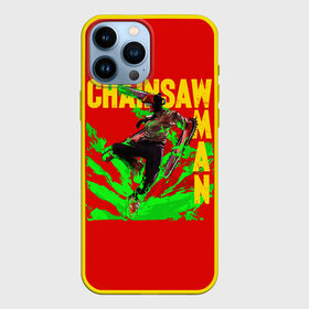 Чехол для iPhone 13 Pro Max с принтом Человек Бензопила с логотипом на красном ,  |  | anime | chainsaw man | denji | makima | manga | power | аниме | бим | денджи | дьявол бесконечности | кишибэ | летучая мышь | манга | пауэр | хаякава аки | химено | человек бензопила