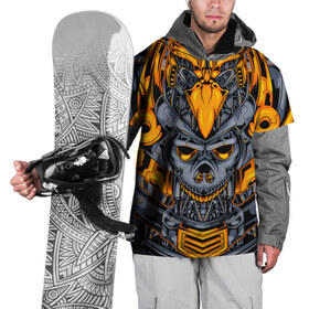 Накидка на куртку 3D с принтом Череп самурая , 100% полиэстер |  | Тематика изображения на принте: 