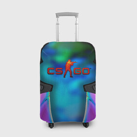 Чехол для чемодана 3D с принтом CS GO blue gem , 86% полиэфир, 14% спандекс | двустороннее нанесение принта, прорези для ручек и колес | counter strike | cs go | контра