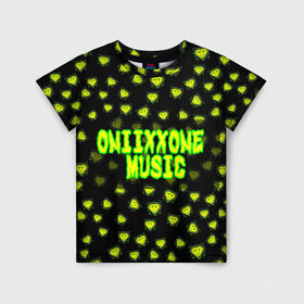 Детская футболка 3D с принтом OniixxOneMusic , 100% гипоаллергенный полиэфир | прямой крой, круглый вырез горловины, длина до линии бедер, чуть спущенное плечо, ткань немного тянется | 