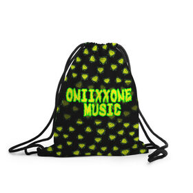 Рюкзак-мешок 3D с принтом OniixxOneMusic , 100% полиэстер | плотность ткани — 200 г/м2, размер — 35 х 45 см; лямки — толстые шнурки, застежка на шнуровке, без карманов и подкладки | 