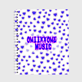 Тетрадь с принтом OniixxOneMusic1 , 100% бумага | 48 листов, плотность листов — 60 г/м2, плотность картонной обложки — 250 г/м2. Листы скреплены сбоку удобной пружинной спиралью. Уголки страниц и обложки скругленные. Цвет линий — светло-серый
 | almas | music | neon | oniixxone | text