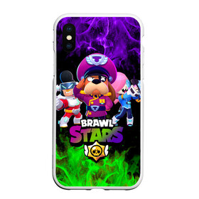 Чехол для iPhone XS Max матовый с принтом Brawl Stars the StarrForce , Силикон | Область печати: задняя сторона чехла, без боковых панелей | brawl | brawl ruffs | brawl stars | brawler | colette | colonel ruffs | leon | new brawler | ruffs | ruffus | space ox bull | starrforce | астробык булл | бравл | бравл гавс | бравл старс | бравлер | гавс | генерал пес | колетт | леон 