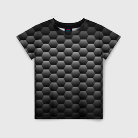 Детская футболка 3D с принтом СТАЛЬНЫЕ СОТЫ BLACK X WHITE , 100% гипоаллергенный полиэфир | прямой крой, круглый вырез горловины, длина до линии бедер, чуть спущенное плечо, ткань немного тянется | 