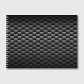 Альбом для рисования с принтом СТАЛЬНЫЕ СОТЫ BLACK X WHITE , 100% бумага
 | матовая бумага, плотность 200 мг. | Тематика изображения на принте: 