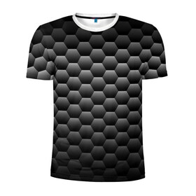 Мужская футболка 3D спортивная с принтом СТАЛЬНЫЕ СОТЫ BLACK X WHITE , 100% полиэстер с улучшенными характеристиками | приталенный силуэт, круглая горловина, широкие плечи, сужается к линии бедра | Тематика изображения на принте: 