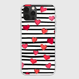 Чехол для iPhone 12 Pro Max с принтом Hearts Pattern , Силикон |  | 14 февраля | валентинка | день всех влюбленных | день святого валентина | иконки | любовь | сердца | символы | узор