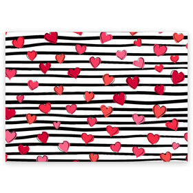 Поздравительная открытка с принтом Hearts Pattern , 100% бумага | плотность бумаги 280 г/м2, матовая, на обратной стороне линовка и место для марки
 | 14 февраля | валентинка | день всех влюбленных | день святого валентина | иконки | любовь | сердца | символы | узор