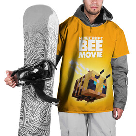 Накидка на куртку 3D с принтом Minecraft bee movie , 100% полиэстер |  | Тематика изображения на принте: 