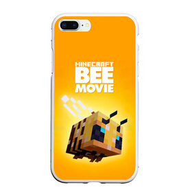 Чехол для iPhone 7Plus/8 Plus матовый с принтом Minecraft bee movie , Силикон | Область печати: задняя сторона чехла, без боковых панелей | 