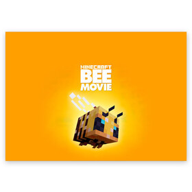 Поздравительная открытка с принтом Minecraft bee movie , 100% бумага | плотность бумаги 280 г/м2, матовая, на обратной стороне линовка и место для марки
 | Тематика изображения на принте: 