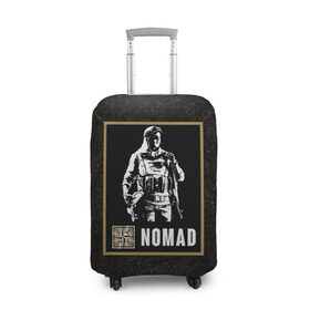 Чехол для чемодана 3D с принтом Nomad , 86% полиэфир, 14% спандекс | двустороннее нанесение принта, прорези для ручек и колес | nomad | r6s | rainbow six siege | номад | оперативник | персонаж