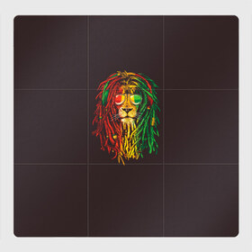 Магнитный плакат 3Х3 с принтом Bob lion , Полимерный материал с магнитным слоем | 9 деталей размером 9*9 см | bob_marley | dreadlocks | hippie | jamaica | lion | reggae | боб марли | дреды | регги | хиппи | ямайка