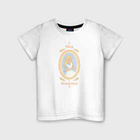 Детская футболка хлопок с принтом Alice in Wonderland , 100% хлопок | круглый вырез горловины, полуприлегающий силуэт, длина до линии бедер | alice | alice in wonderland | vdosadir | алиса | алиса в стране чудес