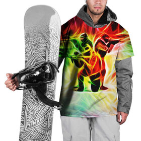 Накидка на куртку 3D с принтом CS GO Neon , 100% полиэстер |  | 