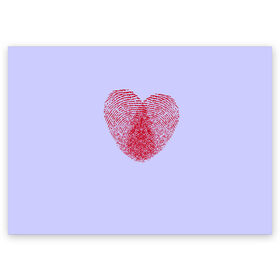 Поздравительная открытка с принтом 2 Отпечатка Любовь , 100% бумага | плотность бумаги 280 г/м2, матовая, на обратной стороне линовка и место для марки
 | Тематика изображения на принте: 