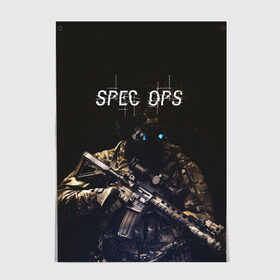 Постер с принтом Spec Ops , 100% бумага
 | бумага, плотность 150 мг. Матовая, но за счет высокого коэффициента гладкости имеет небольшой блеск и дает на свету блики, но в отличии от глянцевой бумаги не покрыта лаком | 