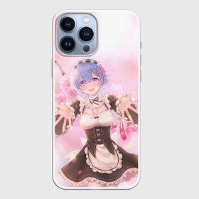 Чехол для iPhone 13 Pro Max с принтом Рем ,  |  | anime | re zero | re: zero kara hajimeru isekai seikatsu | re: жизнь с нуля в альтернативном мире | rem | демон | ре зеро | рем | рэм