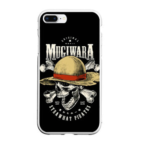 Чехол для iPhone 7Plus/8 Plus матовый с принтом MUGIWARA ONE PIECE , Силикон | Область печати: задняя сторона чехла, без боковых панелей | anime | luffy | one piece | onepiece | usopp | zoho | zoro | аниме | большой куш | ван пис | ванпис | вон пис | луфи | луффи | манки д луффи | пират | скелет | шляпа