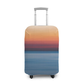 Чехол для чемодана 3D с принтом Рассвет на берегу , 86% полиэфир, 14% спандекс | двустороннее нанесение принта, прорези для ручек и колес | nature | save the nature | берег | берегите природу | корабли | море | природа | рассвет | солнце