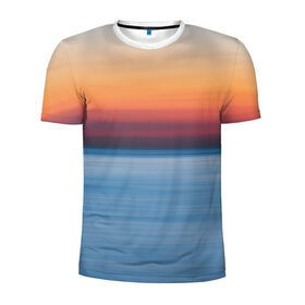 Мужская футболка 3D спортивная с принтом Рассвет на берегу , 100% полиэстер с улучшенными характеристиками | приталенный силуэт, круглая горловина, широкие плечи, сужается к линии бедра | nature | save the nature | берег | берегите природу | корабли | море | природа | рассвет | солнце