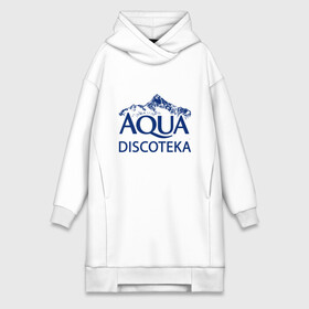 Платье-худи хлопок с принтом AQUADISCOTEKA ,  |  | Тематика изображения на принте: aqua | chicken | cream soda | disco | karri | music | аквадискотека | геленджик | клип | крем сода | чикен карри