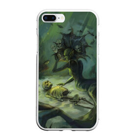 Чехол для iPhone 7Plus/8 Plus матовый с принтом Underwater undead , Силикон | Область печати: задняя сторона чехла, без боковых панелей | +16 | mermaid | skeleton | underwater | русалка | скелет