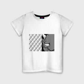 Детская футболка хлопок с принтом DEMON BLACK WHITE , 100% хлопок | круглый вырез горловины, полуприлегающий силуэт, длина до линии бедер | fashion | fire | game | hip hop | rap | street style | top | игра | мода | огонь | рэп | топ | уличный стиль | хип хоп