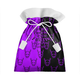 Подарочный 3D мешок с принтом DEMON BLACK/PURPLE , 100% полиэстер | Размер: 29*39 см | fashion | fire | game | hip hop | rap | street style | top | игра | мода | огонь | рэп | топ | уличный стиль | хип хоп
