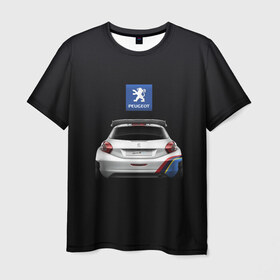 Мужская футболка 3D с принтом Peugeot sport , 100% полиэфир | прямой крой, круглый вырез горловины, длина до линии бедер | Тематика изображения на принте: auto | emotion | motion | peugeot | sport | авто | лого | логотип | пежо | пижо | спорт