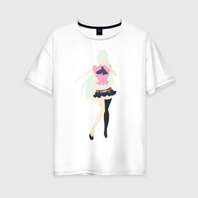 Женская футболка хлопок Oversize с принтом Элизабет , 100% хлопок | свободный крой, круглый ворот, спущенный рукав, длина до линии бедер
 | anime | the seven deadly sins | аниме | богиня | мультик | стигма | элизабет