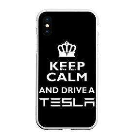 Чехол для iPhone XS Max матовый с принтом Drive a Tesla! , Силикон | Область печати: задняя сторона чехла, без боковых панелей | auto | model s | sport | tesla | авто | автомобиль | водитель | гонки | гонщик | король | корона | крутая | крутой | купить | лого | логотип | маск | машина | модель | спорт | тачка | тесла | тесло | электромобиль
