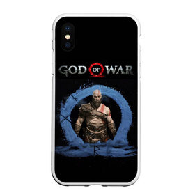 Чехол для iPhone XS Max матовый с принтом God of War | Cratos , Силикон | Область печати: задняя сторона чехла, без боковых панелей | cratos | god of war | omega | ps4 | xbox