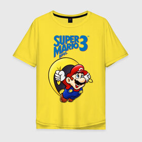 Мужская футболка хлопок Oversize с принтом SMB3 , 100% хлопок | свободный крой, круглый ворот, “спинка” длиннее передней части | 16 bit | 16 бит | gumbo | nintendo | super mario | марио