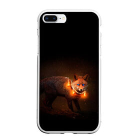 Чехол для iPhone 7Plus/8 Plus матовый с принтом Dark fox , Силикон | Область печати: задняя сторона чехла, без боковых панелей | fox | foxy | животное | звери | лиса | лисенок | лисичка | милая | рыжая | фокс