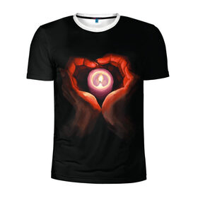 Мужская футболка 3D спортивная с принтом Свеча , 100% полиэстер с улучшенными характеристиками | приталенный силуэт, круглая горловина, широкие плечи, сужается к линии бедра | влюбленным | люблю | любовь | руки | свеча | сердце | чувства