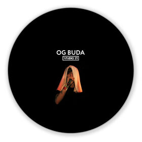 Коврик для мышки круглый с принтом OG Buda , резина и полиэстер | круглая форма, изображение наносится на всю лицевую часть | melon music | og buda | опг сити | русский рэп | рэп | тюмень | хип хоп