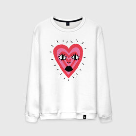 Мужской свитшот хлопок с принтом Сердце , 100% хлопок |  | Тематика изображения на принте: heart. love | pink | red | красный | любовь | розовый | сердце | черный