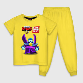 Детская пижама хлопок с принтом Dark Lord Spike , 100% хлопок |  брюки и футболка прямого кроя, без карманов, на брюках мягкая резинка на поясе и по низу штанин
 | darklordspike | игра | новыйскин | спайк | темныйлорд