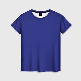 Женская футболка 3D с принтом Синий , 100% полиэфир ( синтетическое хлопкоподобное полотно) | прямой крой, круглый вырез горловины, длина до линии бедер | blue | geometry | neon | texture | один тон | однотон | синий | текстура