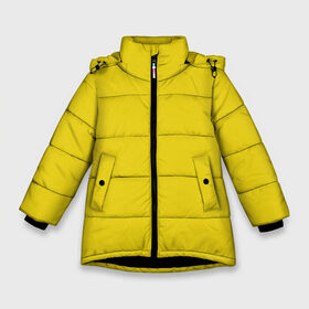 Зимняя куртка для девочек 3D с принтом Жёлтый , ткань верха — 100% полиэстер; подклад — 100% полиэстер, утеплитель — 100% полиэстер. | длина ниже бедра, удлиненная спинка, воротник стойка и отстегивающийся капюшон. Есть боковые карманы с листочкой на кнопках, утяжки по низу изделия и внутренний карман на молнии. 

Предусмотрены светоотражающий принт на спинке, радужный светоотражающий элемент на пуллере молнии и на резинке для утяжки. | geometry | neon | texture | yellow | жёлтый | один тон | однотон | текстура