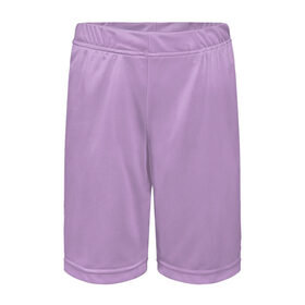 Детские спортивные шорты 3D с принтом Глициниевый цвет (без рисунка) ,  100% полиэстер
 | пояс оформлен широкой мягкой резинкой, ткань тянется
 | Тематика изображения на принте: глициниевый | однотонный | пурпурный | розовый | фиолетовый | цвет