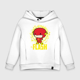 Детское худи Oversize хлопок с принтом The Flash , френч-терри — 70% хлопок, 30% полиэстер. Мягкий теплый начес внутри —100% хлопок | боковые карманы, эластичные манжеты и нижняя кромка, капюшон на магнитной кнопке | Тематика изображения на принте: barry allen | the flash | vdzabma | барри аллен | флэш