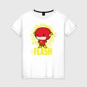 Женская футболка хлопок с принтом The Flash , 100% хлопок | прямой крой, круглый вырез горловины, длина до линии бедер, слегка спущенное плечо | barry allen | the flash | vdzabma | барри аллен | флэш