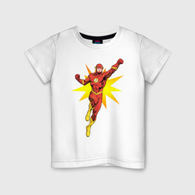 Детская футболка хлопок с принтом The Flash , 100% хлопок | круглый вырез горловины, полуприлегающий силуэт, длина до линии бедер | barry allen | the flash | vdzabma | барри аллен | флэш