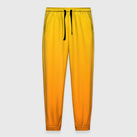 Мужские брюки 3D с принтом Оранжевый градиент , 100% полиэстер | манжеты по низу, эластичный пояс регулируется шнурком, по бокам два кармана без застежек, внутренняя часть кармана из мелкой сетки | градиент | желтый | оранжевый | цвет